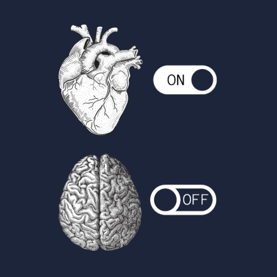 brain off haert on